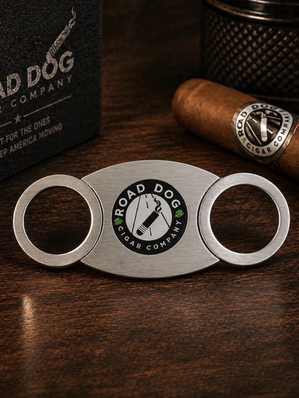 RDCC Medallion Logo, Brushed Stainless Steel Cap Cutter, A Perfect Cut